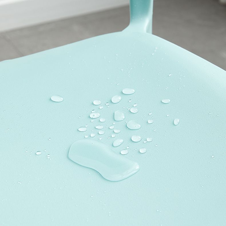 Moderna sala da pranzo in plastica senza braccio sedia da pranzo aperta