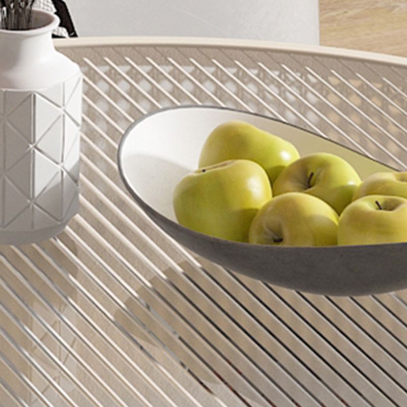 Tropical Round Frame Cocktail Table Glass Top Coffee Table Set