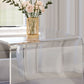 Luxurious Sled Side Table Rectangular Acrylic End Table Stand