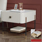 Modern Style with 1 Drawer 1 Storage Rack Leather Black Leg and Nightstand