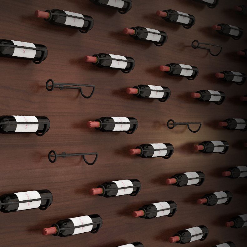 Wall Mounted Metal Modern Wine Bottle Holder in Brown/Gold/Black Clearhalo 'furn' 'furn_wine_racks' 'Furniture' 'Kitchen & Dining Furniture' 'Wine Racks' 'wine_racks' 1200x1200_c77440e0-21c2-4e84-88a5-49294c09639e