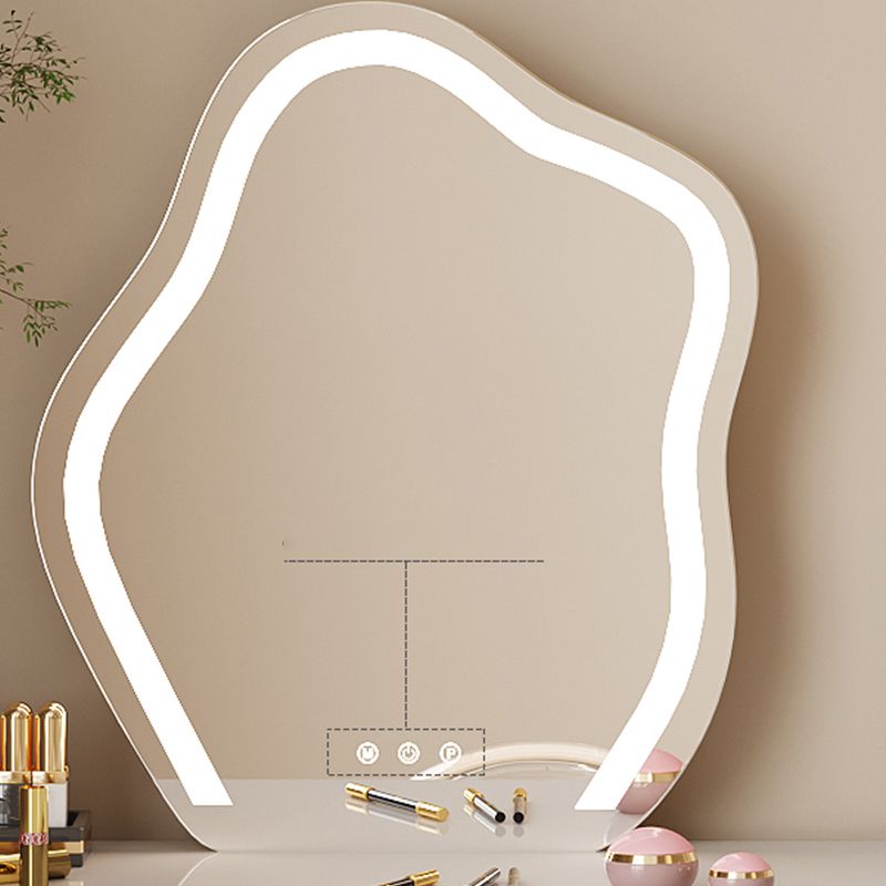 Brachette de vanité en bois à chambre à coucher éclairé blanc éclairé blanc contemporain