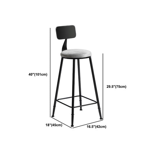 1/2/3 Pieces Round Bar Table Set Stone Bar Table with Upholstered Bar Stools