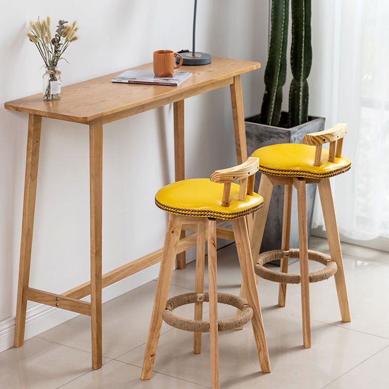 Modern Rectangle Fixed Bar Table Solid Wood Counter Height Bar Dining Table Clearhalo 'Bar Furniture' 'Bar Tables' 'bar_tables' 'furn' 'furn_bar_tables' 'Furniture' 'Kitchen & Dining Furniture' 1200x1200_c77931c2-1f88-4008-86fa-91aa4a49eb60