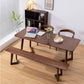 Contemporary Solid Wood Seating Bench Home Bench in Brown with Legs Clearhalo 'Benches' 'Chairs & Seating' 'furn' 'furn_benches' 'Furniture' 'Living Room Furniture' 1200x1200_c77b40f9-1829-4a72-82a6-b9d651bac06b