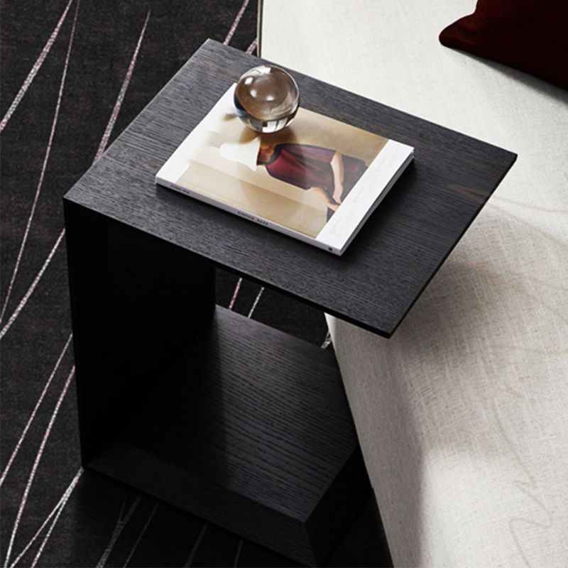 Contemporary Wood End Table Rectangular C-shape Sofa Side Accent Table Clearhalo 'Coffee & Accent Tables' 'End & Side Tables' 'end_side_tables' 'furn' 'furn_end_side_tables' 'Furniture' 'Living Room Furniture' 1200x1200_c77bb4af-8128-45c5-acb5-a6d3b82a6ccc