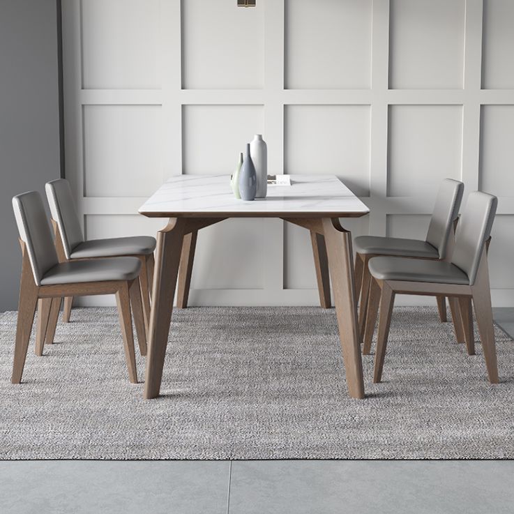 Sintered Stone Rectangle Table Medieval Modern White Table with 4 Legs for Restaurant Clearhalo ' dining_table' 'Dining Tables & Seating' 'Dining Tables' 'furn' 'furn_dining_table' 'Furniture' 'furniture_dining_table' 'Kitchen & Dining Furniture' 'kitchen&dining_furn' 'kitchen' 'kitchen_dining_table' 1200x1200_c77cbf15-2a36-4b98-86f1-7ae867049b0d