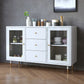 Artificial Wood Kitchen Sideboard Cabinet Glam Buffet Server Cabinet with Storage Clearhalo 'buffet_sideboard' 'Buffets & Sideboards' 'furn' 'furn_buffet_sideboard' 'Furniture' 'Kitchen & Dining Furniture' 1200x1200_c77cd645-e58f-4a4f-9807-514bdb281186