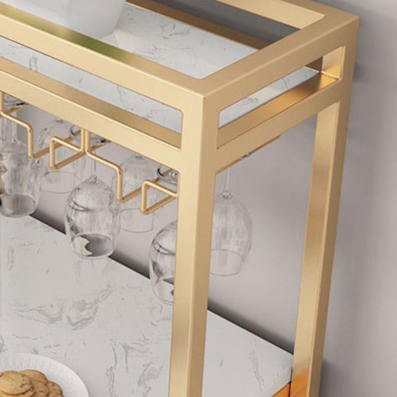 42-inch Height Bar Table Artificial Marble Glam Style Bistro Table with Storage Shelf Clearhalo 'Bar Furniture' 'Bar Tables' 'bar_tables' 'furn' 'furn_bar_tables' 'Furniture' 'furniture_bar_tables' 'Kitchen & Dining Furniture' 1200x1200_c77e52ae-6af9-490e-b6b3-d2d11f8a9b32