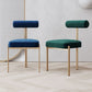 Glam – chaise de salle à manger en velours, mobilier d'appoint à dossier ouvert, finition mate pour l'intérieur