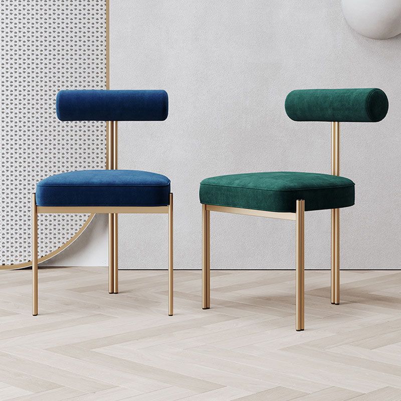 Glam – chaise de salle à manger en velours, mobilier d'appoint à dossier ouvert, finition mate pour l'intérieur