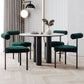 Glam – chaise de salle à manger en velours, mobilier d'appoint à dossier ouvert, finition mate pour l'intérieur