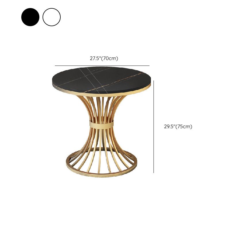 Traditional Luxury Round Dining Table Matte Finish Stone Top Dinette Table for Home Clearhalo 'Dining Tables & Seating' 'Dining Tables' 'dining_table' 'furn' 'furn_dining_table' 'Furniture' 'Kitchen & Dining Furniture' 1200x1200_c780b497-d034-41a0-8db8-045f1b3d5054