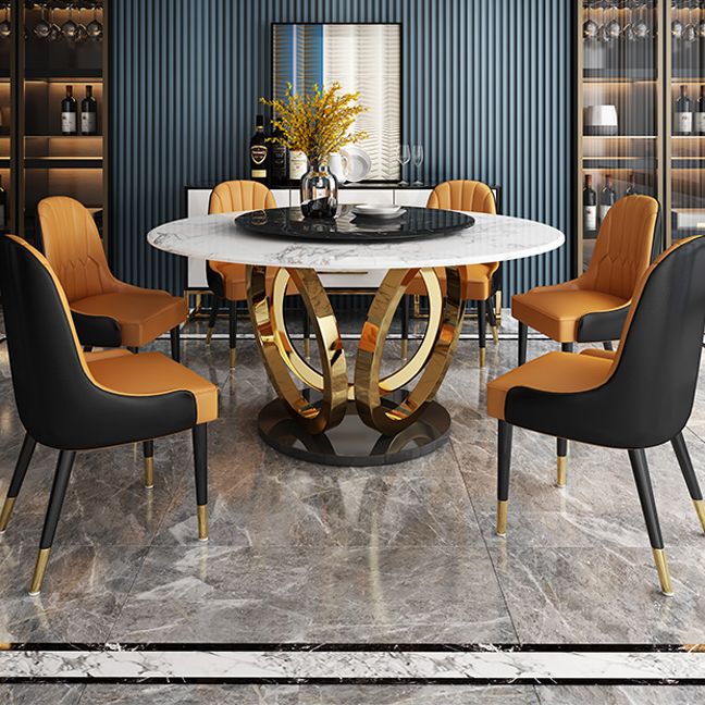 Traditional Luxury Round Dining Table Marble Indoor Table with Pedestal Base Clearhalo ' dining_table' 'Dining Tables & Seating' 'Dining Tables' 'furn' 'furn_dining_table' 'Furniture' 'furniture_dining_table' 'Kitchen & Dining Furniture' 'kitchen&dining_furn' 'kitchen' 'kitchen_dining_table' 1200x1200_c78139c3-b327-49fe-aba4-e36bf20f0660