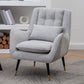 Modern 30.7" W Barrel Accent Chair with Basic Four Legs for Bedroom