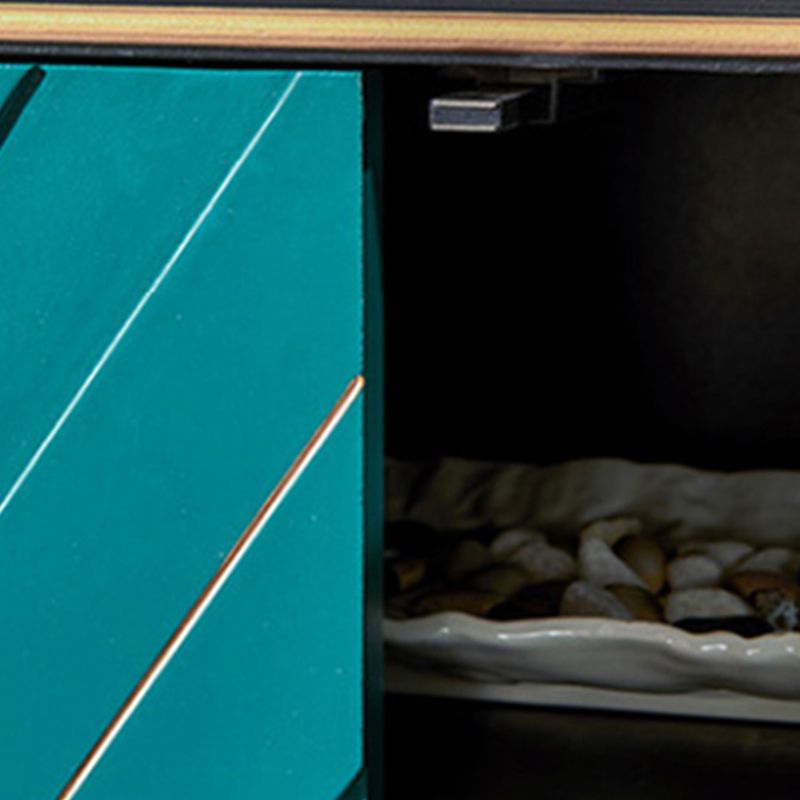 Estantería de estantería ajustable de madera maciza de estilo contemporáneo con gabinetes