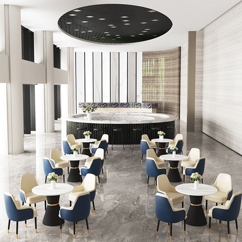 1/2/3/5 Pcs Modern Dining Room Set with Round Table and Leather Chairs Dining Set Clearhalo 'Dining Room Sets' 'Dining Tables & Seating' 'dining_room_set' 'Furniture' 'furniture_dining_room_set' 'Kitchen & Dining Furniture' 'kitchen&dining_furn' 'kitchen' 1200x1200_c784523b-40e7-48cc-b2ed-ec244a630ad3