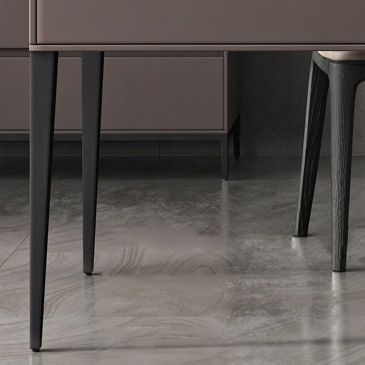 Escritorio de estilo industrial escritorio rectangular escritorio de oficina de piedra con 2 cajones