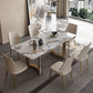 Glam Style Sintered Stone Dining Set Rectangle 1/2/3/5/7 Pieces Dining Set Clearhalo 'Dining Room Sets' 'Dining Tables & Seating' 'dining_room_set' 'furn' 'furn_dining_room_set' 'Furniture' 'Kitchen & Dining Furniture' 1200x1200_c785a5c9-3fc0-4697-994a-1d994d15c8b1