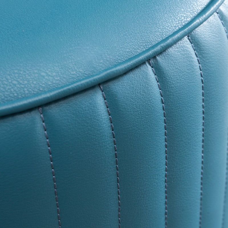 Contemporary Pouf Ottoman Genuine Leather Upholstered Solid Color Cylinder Shape Ottoman Clearhalo 'furn' 'furn_ottomans_poufs' 'Furniture' 'Living Room Furniture' 'Ottomans & Poufs' 'ottomans_poufs' 1200x1200_c785ac82-821b-4e51-a034-0de1481cef4d