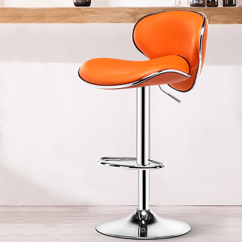 Contemporary Metal Barstool PU Leather Footrest Upholstered Counter Stool Clearhalo 'Bar Furniture' 'Bar Stools' 'bar_stools' 'furn' 'furn_bar_stools' 'Furniture' 'Kitchen & Dining Furniture' 1200x1200_c787350c-34cd-478c-a0d4-1afeaad1ac70