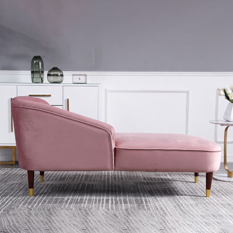 Wood One Armed Glam Chaise Rolled Arms with Legs for Living Room Clearhalo 'Chairs & Seating' 'Chaise Lounge' 'chaise_lounge' 'furn' 'furn_chaise_lounge' 'Furniture' 'Living Room Furniture' 1200x1200_c7879f50-3e0d-4f14-8e0c-ad45a901fc7a