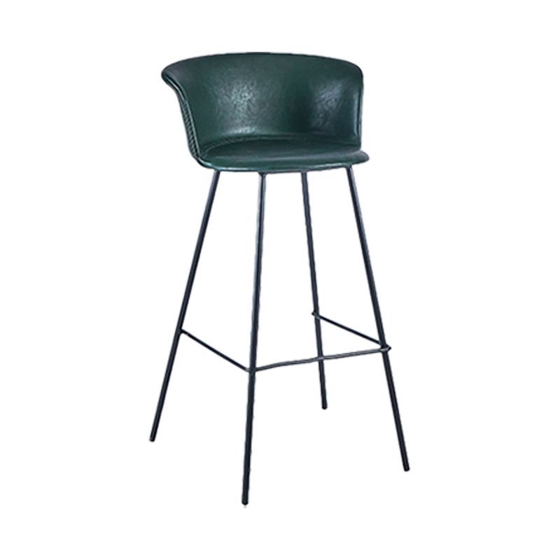 Indoor Leather Bar & Counter Stool Industrial Footrest Low Back Bucket Counter Chair Clearhalo 'Bar Furniture' 'Bar Stools' 'bar_stools' 'furn' 'furn_bar_stools' 'Furniture' 'Kitchen & Dining Furniture' 1200x1200_c78827df-428c-4b59-bf3b-f58dff566c40