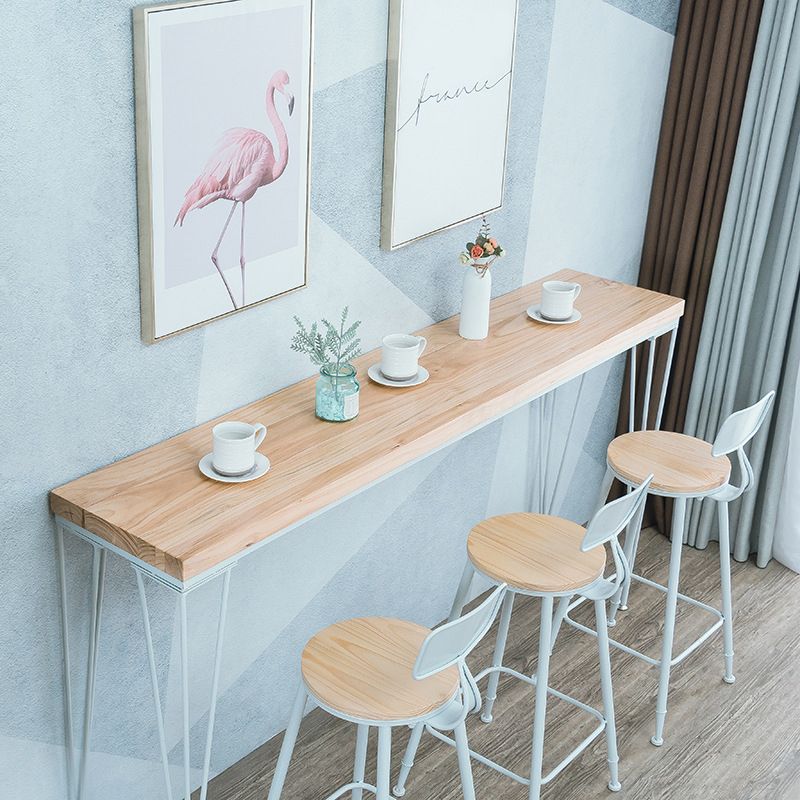 Natural Solid Wood Bar Table Modern Dining Table for Kitchen Living Room Clearhalo 'Bar Furniture' 'Bar Tables' 'bar_tables' 'furn' 'furn_bar_tables' 'Furniture' 'Kitchen & Dining Furniture' 1200x1200_c7885997-f96a-4234-9f96-b4d6678dd440