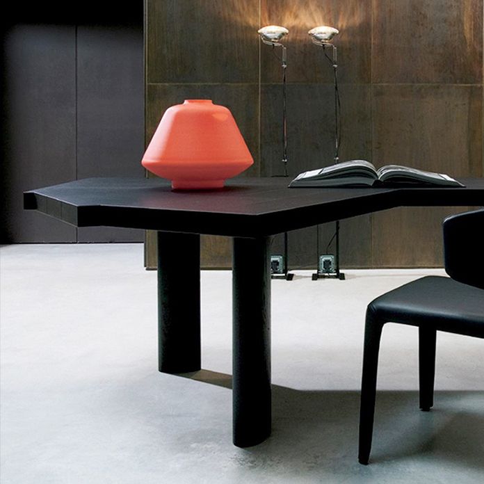 Escritorio de escritura de diseño industrial simple escritorio de madera maciza negro