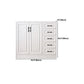 Modern Rectangle White Manufactured Wood Water Resistant Chest