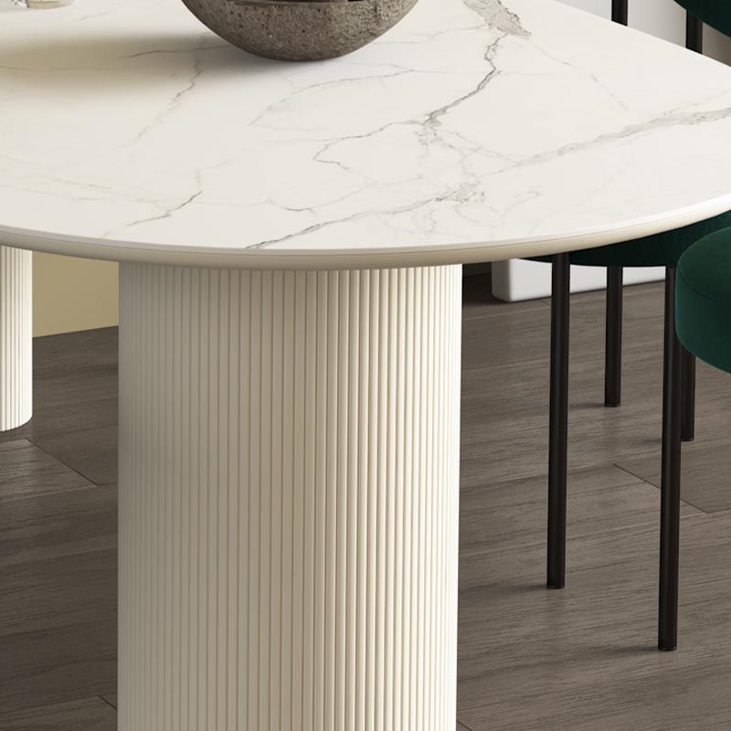 Stone Top Dining Table Traditional Luxury Dining Table with 3 Legs Clearhalo 'Dining Tables & Seating' 'Dining Tables' 'dining_table' 'furn' 'furn_dining_table' 'Furniture' 'furniture_dining_table' 'Kitchen & Dining Furniture' 'kitchen' 'kitchen_dining_table' 1200x1200_c78d6b8a-1bf9-4291-872f-ae9d19df5baa