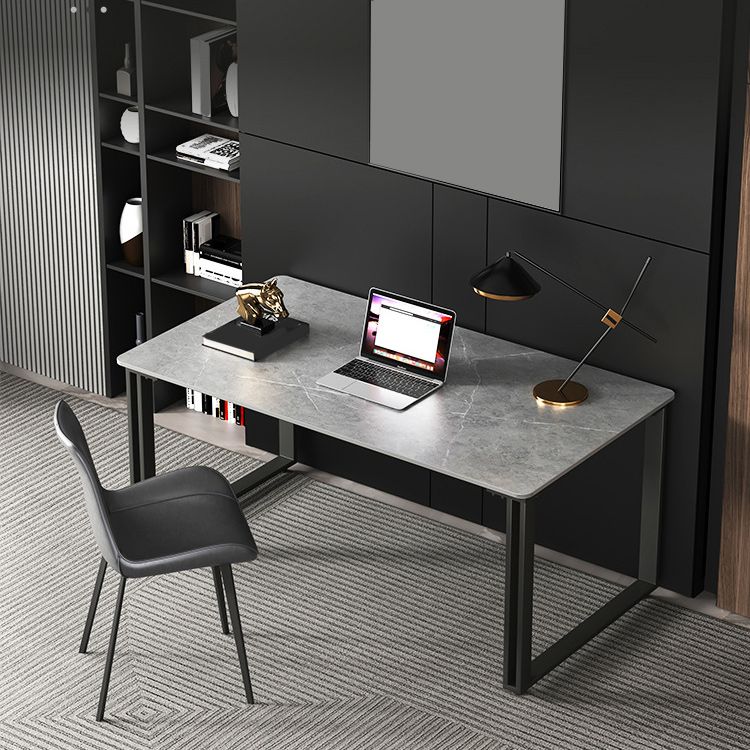 Escritorio de oficina rectangular de trineo