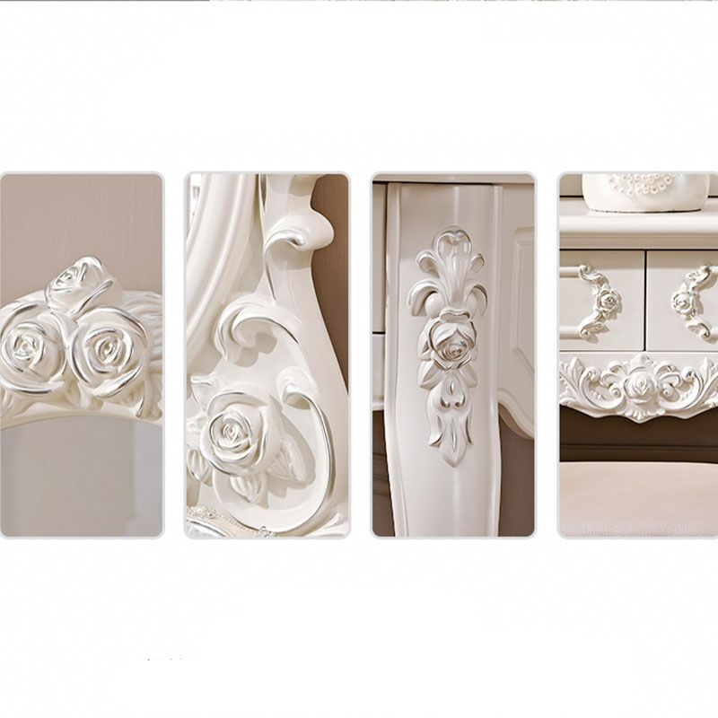 Tavolo da toeletta per vanità in legno massiccio vittoriano 4 cassetti trucco da vanità scrivania