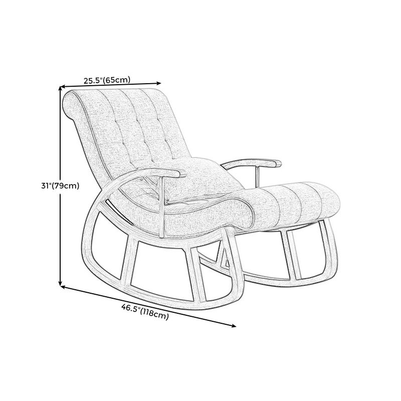 25.59"Wide Accent Chair Cotton Blend Lounge Chair with Sled Base Clearhalo 'Accent Chairs' 'accent_chairs' 'Chairs & Seating' 'furn' 'furn_accent_chairs' 'Furniture' 'Living Room Furniture' 1200x1200_c78facc4-81ac-4608-81b7-b00a1dbb2d1c