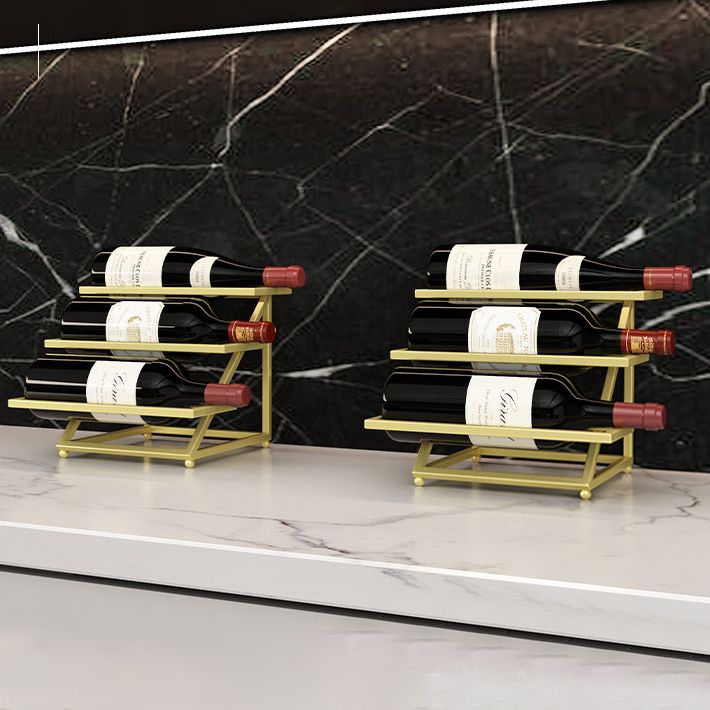 Metalen wijnfleshouder hedendaags tafelblad fles wijnrek