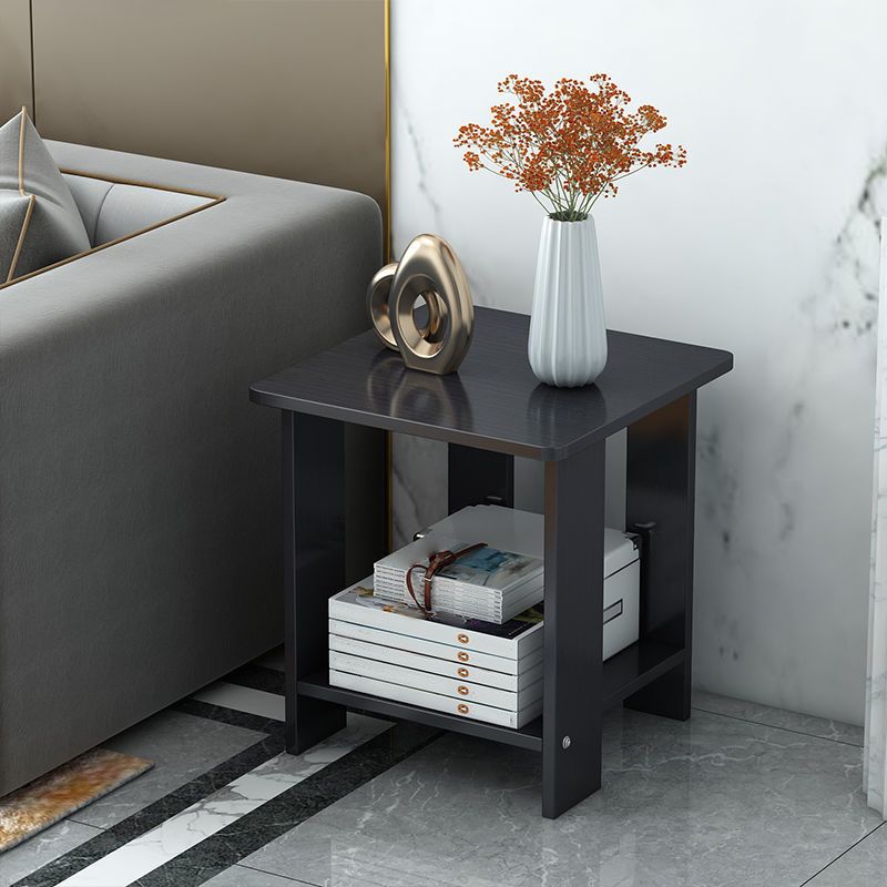 Contemporary Wooden Side Table One Shelf End Table With Four Legs Clearhalo 'Coffee & Accent Tables' 'End & Side Tables' 'end_side_table' 'end_side_tables' 'furn' 'furn_end_side_tables' 'Furniture' 'furniture_end_side_table' 'Living Room Furniture' 1200x1200_c7911aff-c466-4125-9ab2-4f9bbc7eb66b