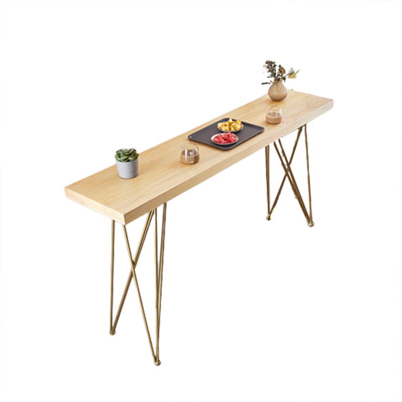 Mesa moderna con altura de barra, mesa de pub tipo bistró con tapa de madera maciza y cuatro patas