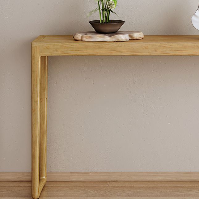 Tavolo da console rettangolare moderna Tabella di divano console in legno in naturale/marrone