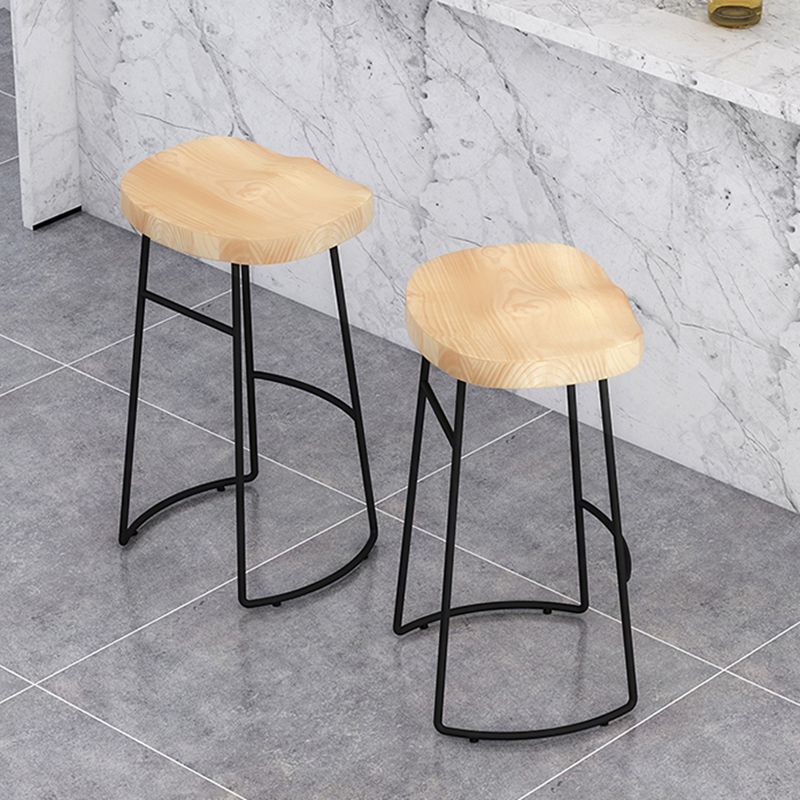 Modern Armless Backless Counter Stool Pine Wood Bar Stool with Pedal for Cafe Clearhalo 'Bar Furniture' 'Bar Stools' 'bar_stools' 'furn' 'furn_bar_stools' 'Furniture' 'Kitchen & Dining Furniture' 1200x1200_c7924deb-aa79-4870-b6d2-1b40e3e8e65d