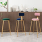 Glam Round Upholstered Counter Stool Low Back Stool with Gold Frame Clearhalo 'Bar Furniture' 'Bar Stools' 'bar_stools' 'furn' 'furn_bar_stools' 'Furniture' 'Kitchen & Dining Furniture' 1200x1200_c7927d00-4b99-48c4-915e-9985d968f168