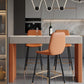 Contemporary  Low Back Counter-height Stool with Upholstered for Living Room