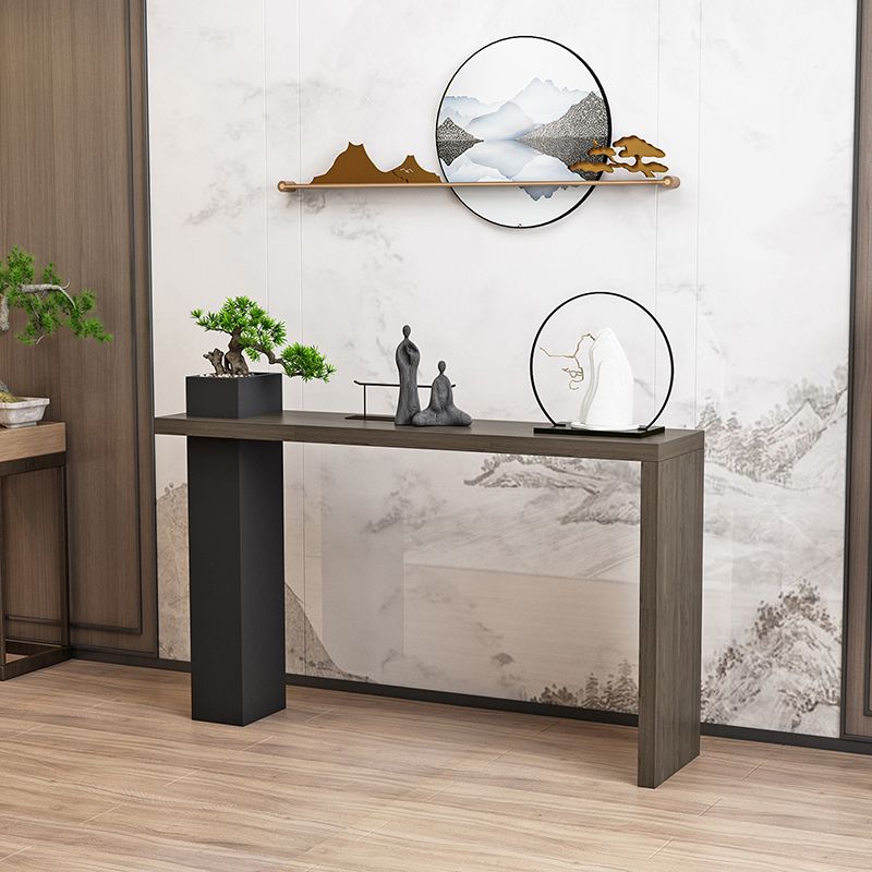 Solid Wood Rectangle Console Table 33.46-inch Tall Accent Table for Hall Clearhalo 'Console Tables' 'console_tables' 'Entry & Mudroom Furniture' 'furn' 'furn_console_tables' 'Furniture' 1200x1200_c793f381-4304-4dbb-8f09-98a3b1e43407