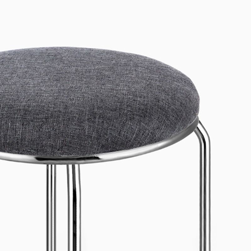 Round Standard Ottoman Mildew Resistant Solid Corduroy Glam Ottoman