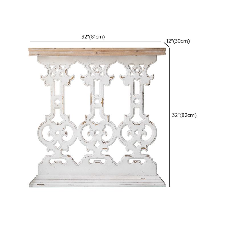French Country Console Table Distressed Wood Accent Table for Hall