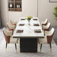 Glam 1/4/6/7/9 Pieces Dining Set Rectangle Stone Dining Table Furniture for Dining Room Clearhalo 'Dining Room Sets' 'Dining Tables & Seating' 'dining_room_set' 'furn' 'furn_dining_room_set' 'Furniture' 'furniture_dining_room_set' 'Kitchen & Dining Furniture' 'kitchen&dining_furn' 'kitchen' 1200x1200_c795f8de-4dee-4478-a9a5-500af8eac2df