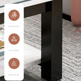 Tavolino da cocktail rettangolo a 4 gambe con tavolino da caffè contemporaneo con scaffale