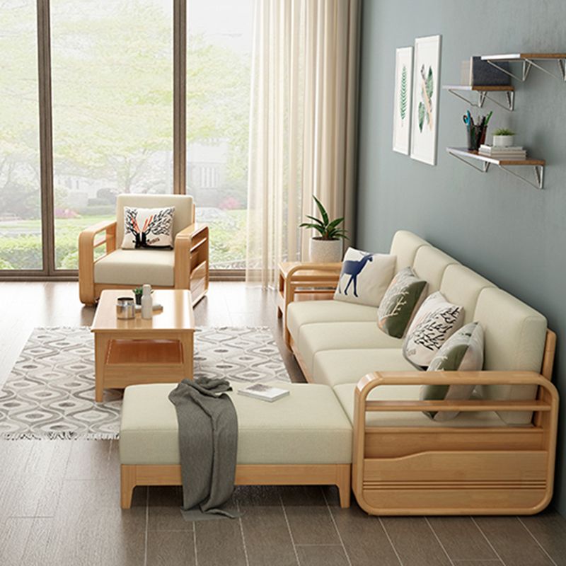 Sezioni di stoccaggio reversibili in tessuto di divano sezionale contemporaneo