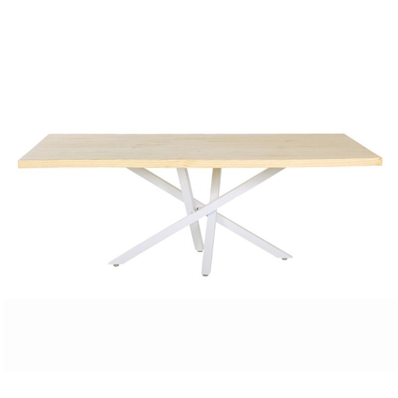 Contemporáneo 1/2/5 Piezas Muebles Rectángulo Comedor de madera maciza Juego en natural