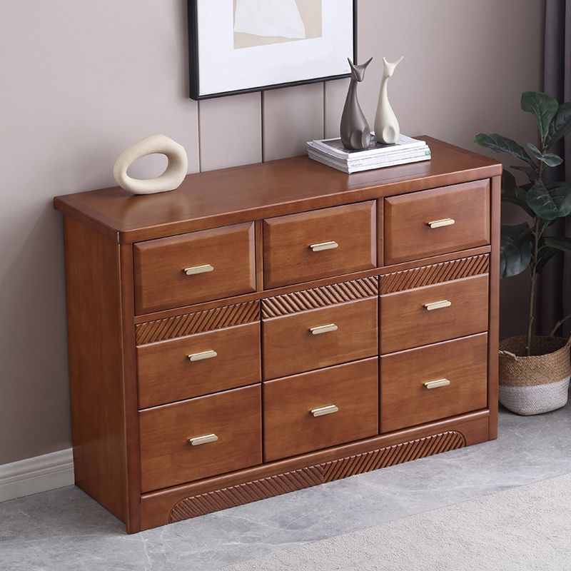 Glam Rubber Wood Storage Chest Home Horizontal Chest with 9 Drawers Clearhalo 'Bedroom Furniture' 'Dressers & Chests' 'dressers_chests' 'furn' 'furn_dressers_chests' 'Furniture' 1200x1200_c79dbd0e-f782-4b8b-aad4-d127c7a3a9e0