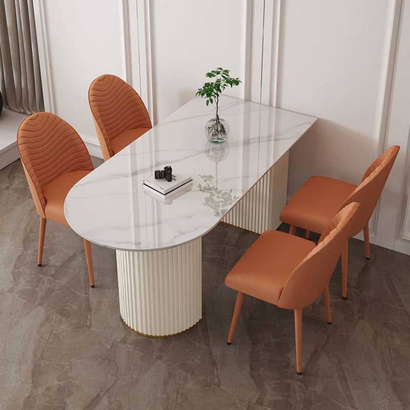 Sintered Stone Dining Table Traditional Luxury Double Pedestal Table Clearhalo 'Dining Tables & Seating' 'Dining Tables' 'dining_table' 'furn' 'furn_dining_table' 'Furniture' 'furniture_dining_table' 'Kitchen & Dining Furniture' 'kitchen' 'kitchen_dining_table' 1200x1200_c79dfcc2-8589-4833-9259-99d29af745dc